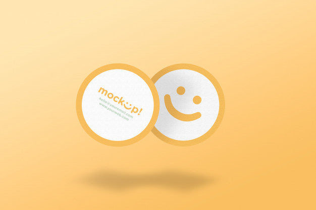 Circle Mock Up Business Card Psd