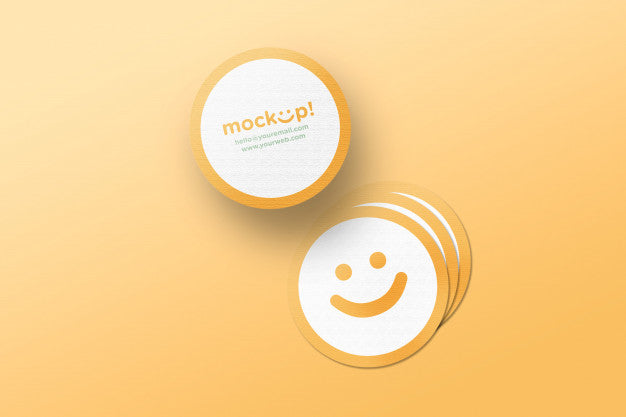 Circle Mock Up Business Card Psd