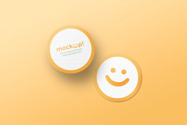 Circle Mock Up Business Card Psd