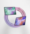 Circle Of Transparent Glass With Tablets Psd