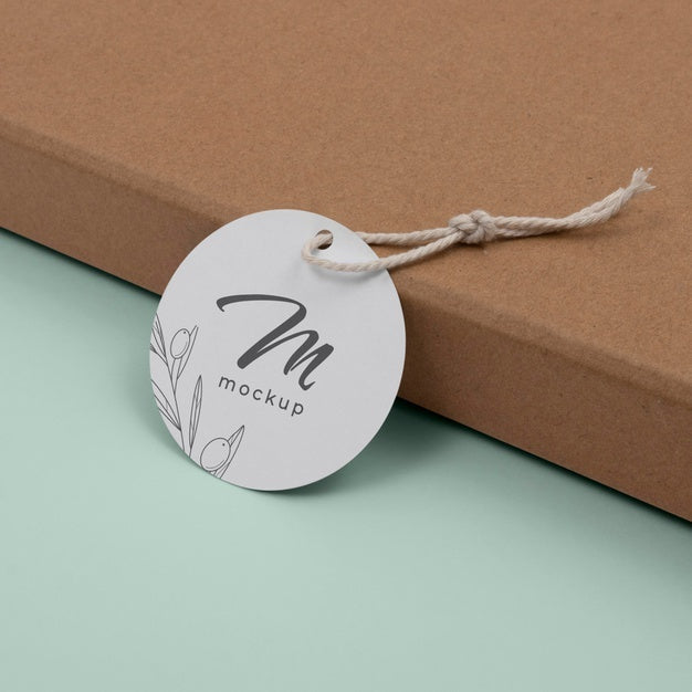 Circle Shaped Tag Price Mockup Psd