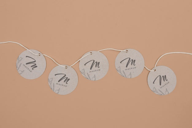 Circle Shaped Tag Price Mockup Psd