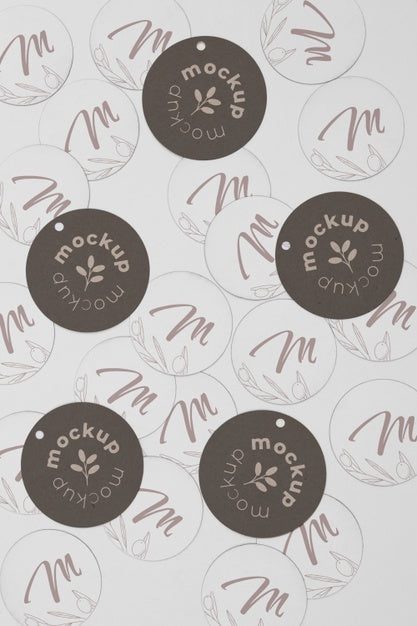 Circle Shaped Tag Price Mockup Psd