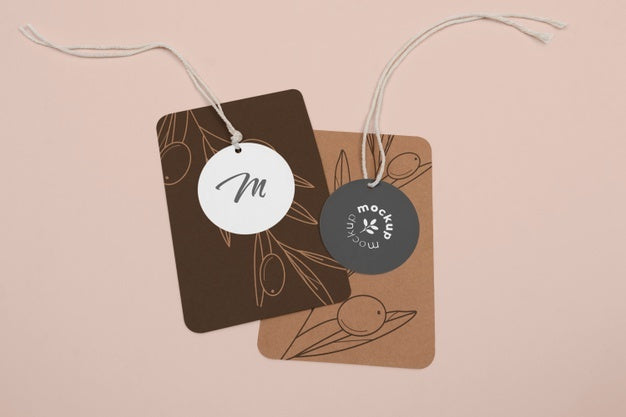 Circle Shaped Tag Price Mockup Psd