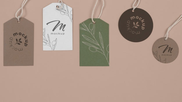 Circle Shaped Tag Price Mockup Psd