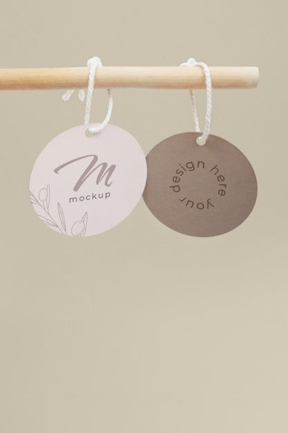 Circle Shaped Tag Price Mockup Psd