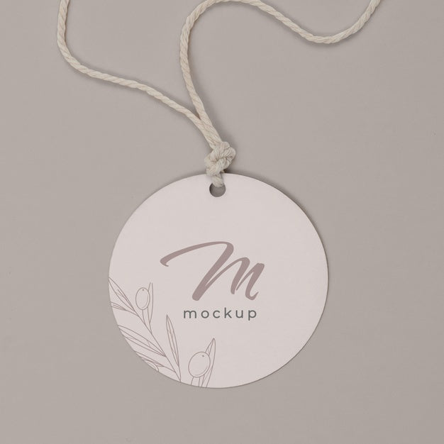 Circle Shaped Tag Price Mockup Psd