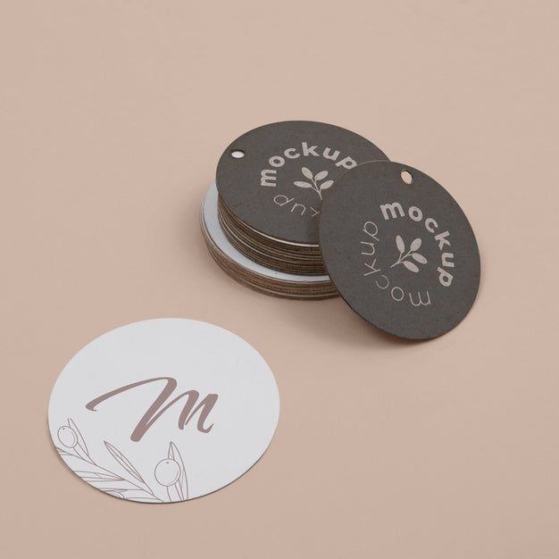 Circle Shaped Tag Price Mockup Psd