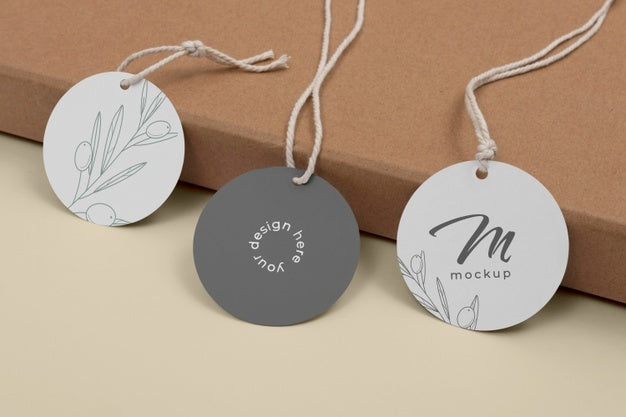 Circle Shaped Tag Price Mockup Psd