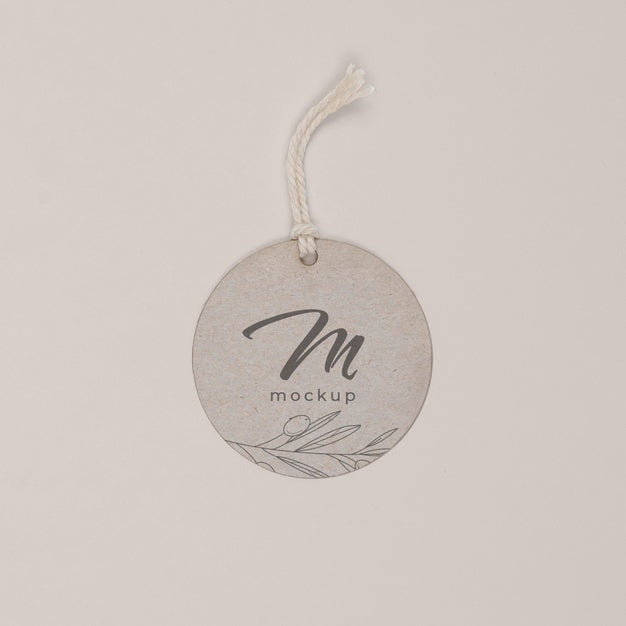 Circle Shaped Tag Price Mockup Psd