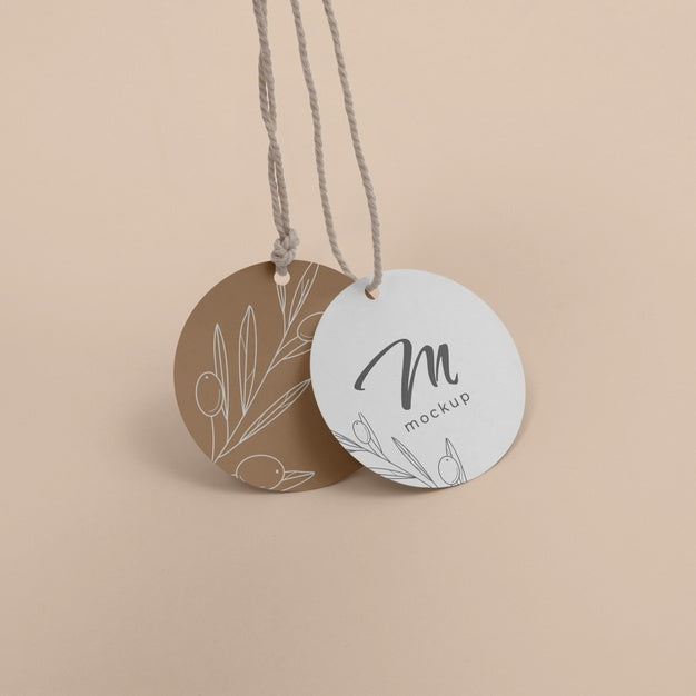 Circle Shaped Tag Price Mockup Psd