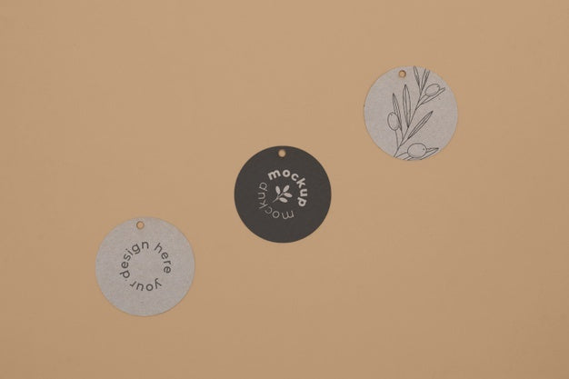 Circle Shaped Tag Price Mockup Psd