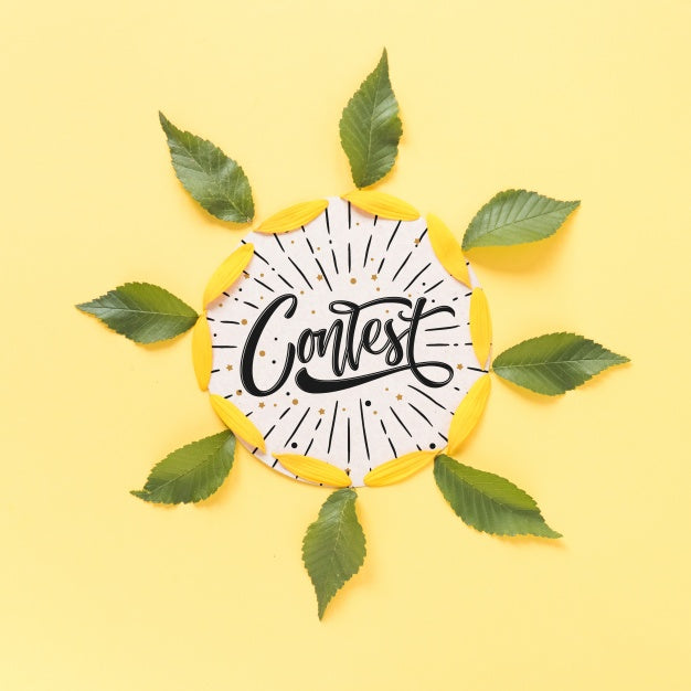 Circular Card Mockup With Nature Concept Psd