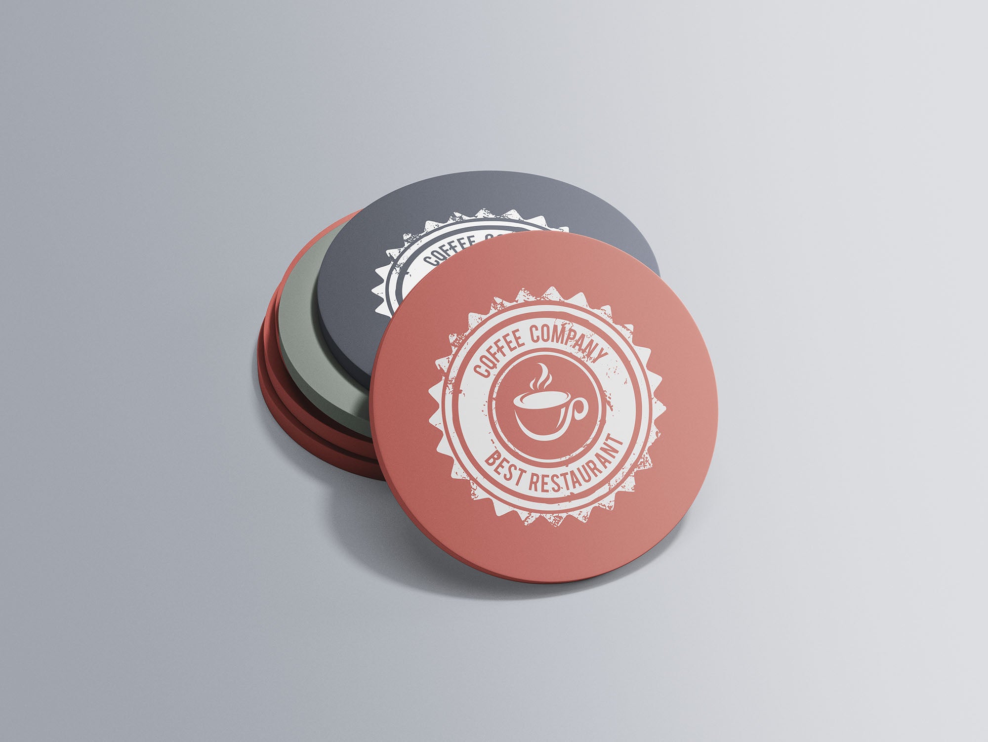 Circular Coaster Mockup