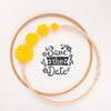 Circular Frames With Flowers Save The Date Mock-Up Psd