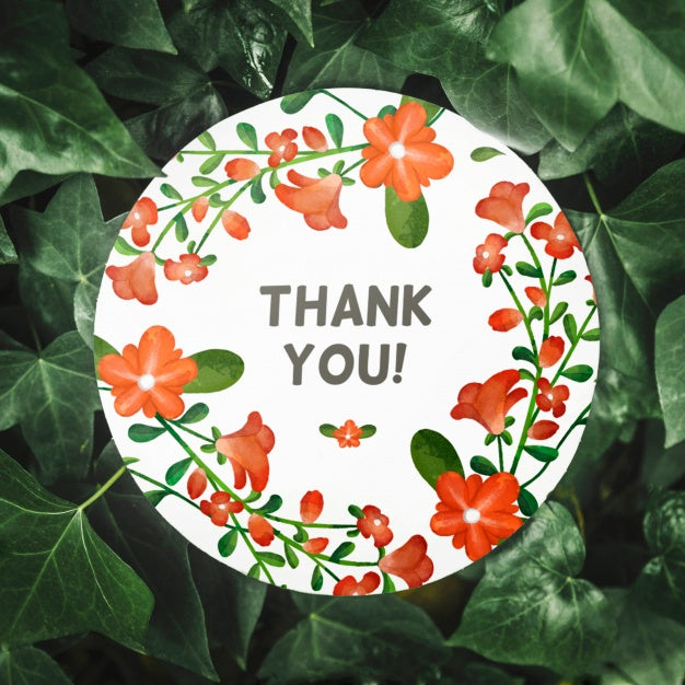 Circular Paper Mockup On Leaves Background Psd