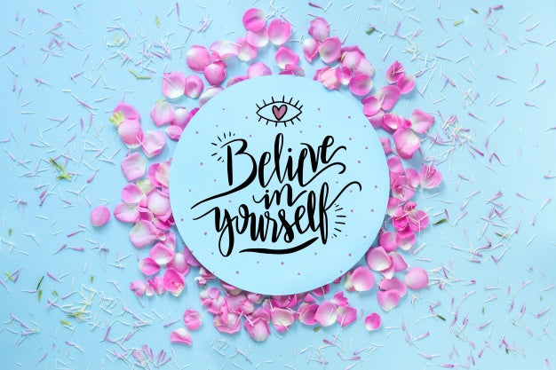 Circular Paper Mockup With Wedding Concept Psd