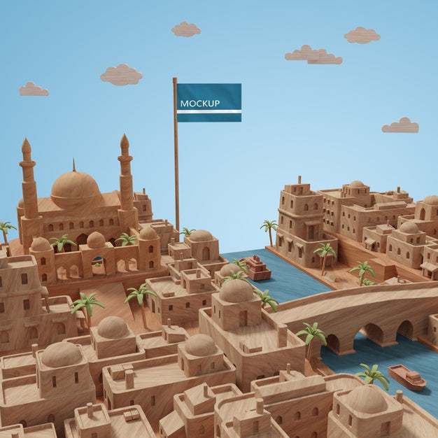 Cities World Day 3D Model Psd