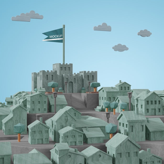 Cities World Day 3D Model Psd