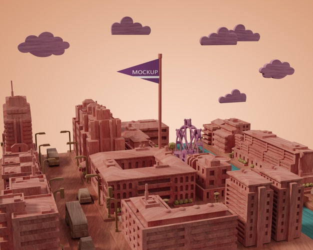 Cities World Day Miniature Psd