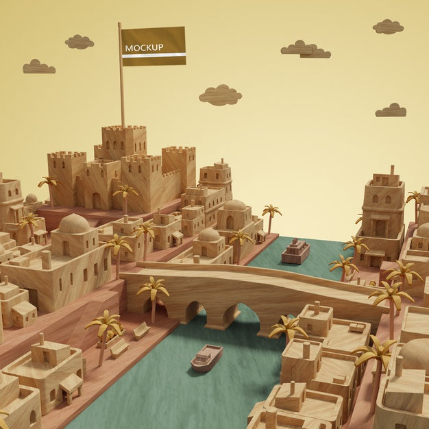 Cities World Day Model Mock-Ip Psd