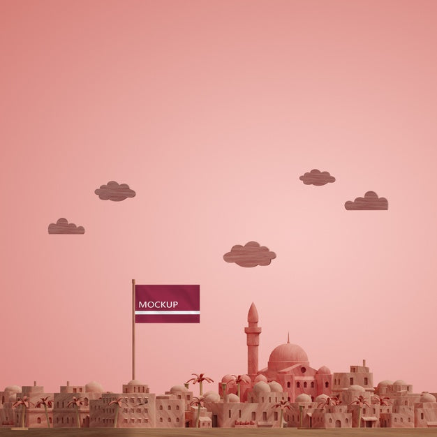 Cities World Day Model With Mock-Up Psd