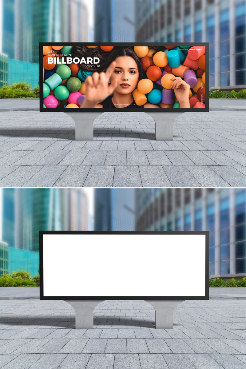 City Billboard Mockup For Advertisement