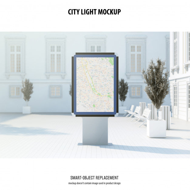 City Light Mockup Psd