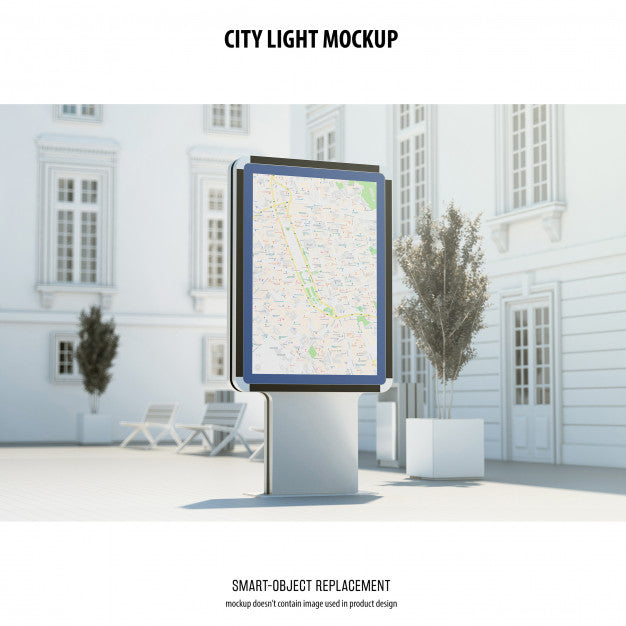 City Light Mockup Psd