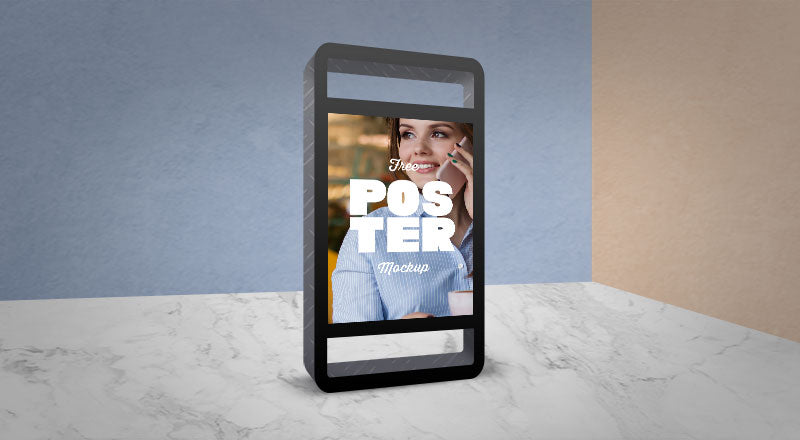 City Light Poster Mockup Psd