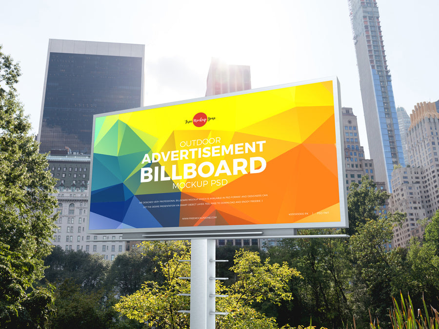 City Outdoor Advertisement Billboard Mockup Psd 2019