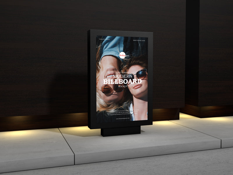 City Street Modern Billboard Mockup