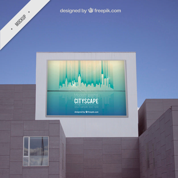 Cityscape Outdoor Billboard On A Building Psd