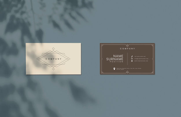 Classic Design Business Card Mockup Psd