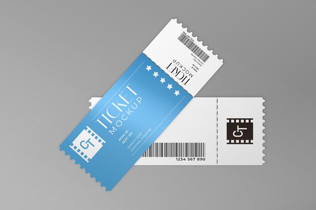 Classic Ticket Mockup Psd