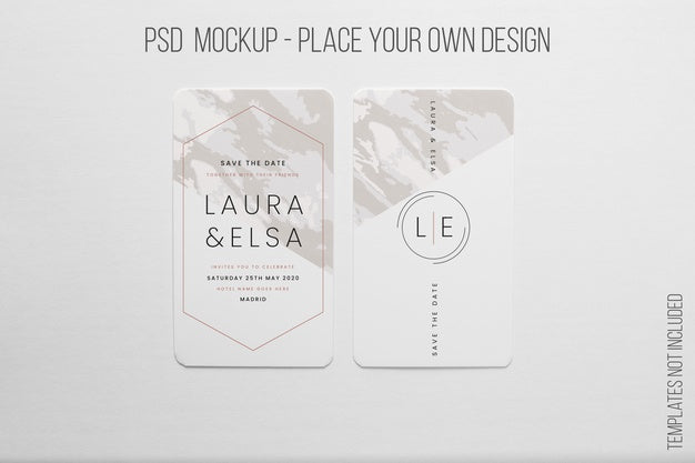 Classic Vertical Business Card Mockup Psd