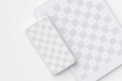 Clay and White iPhone X and iPad (Mockup)