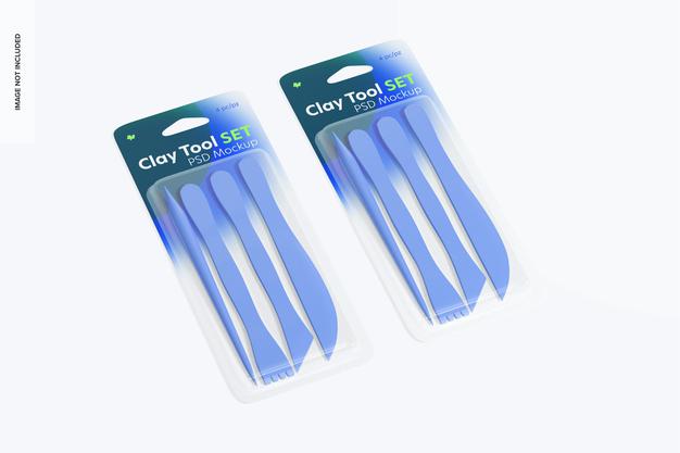 Clay Tool Mockup Set, Right View Psd