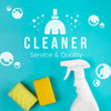 Cleaner Service And Quality Sponge And Spray Psd