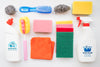 Cleaning Products Assortment Above View Psd
