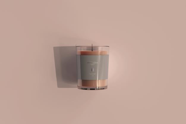 Clear Glass Votive Candle Mockup Psd