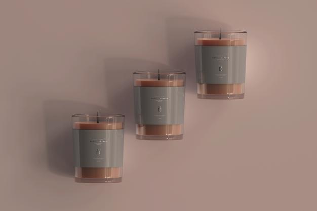 Clear Glass Votive Candle Mockup Psd