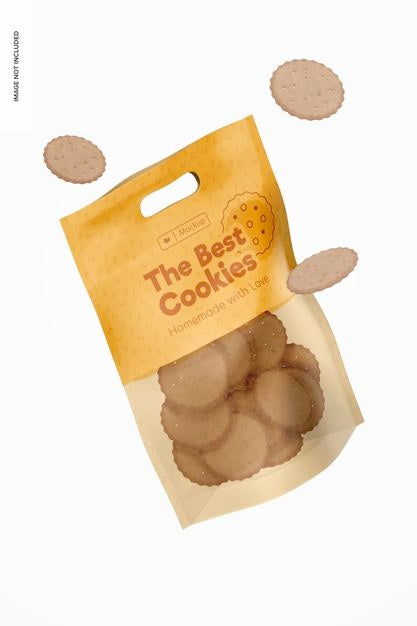 Clear Pouch Bag Mockup, Floating Psd