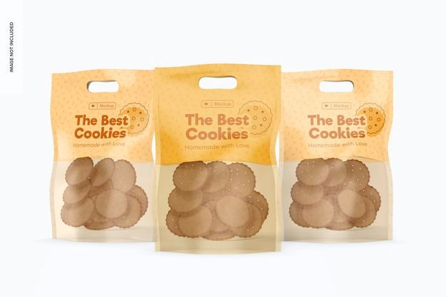 Clear Pouch Bags Set Mockup Psd