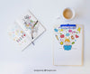 Clipboard And Notebook With Colorful Drawings Psd