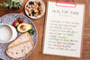 Clipboard Beside Plate With Healthy Food Psd