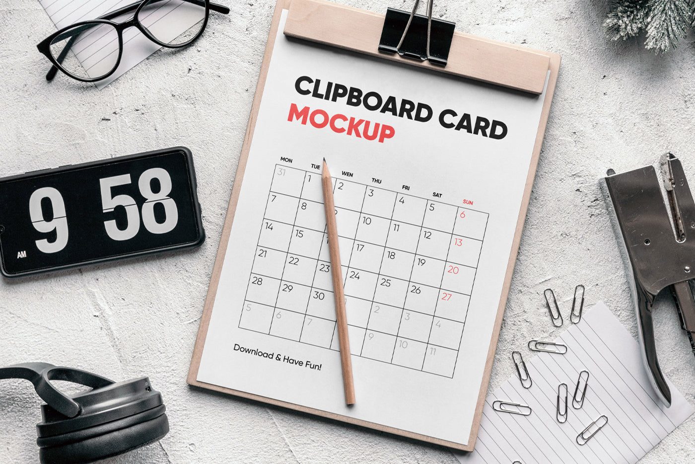 Clipboard Card Mockup