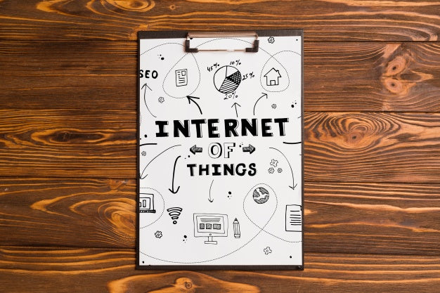 Clipboard Mockup On Wooden Background Psd