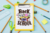Clipboard Mockup With Back To School Concept Psd