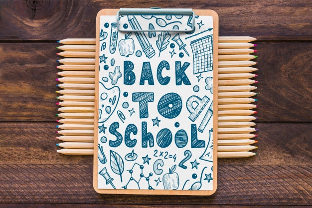 Clipboard Mockup With Back To School Concept Psd